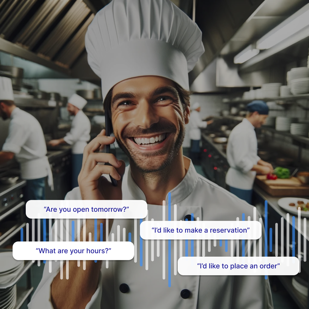 AI phone assistant chef on phone